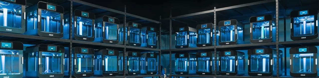 Time lapse of a 3D printer creating a complex part showing the build process